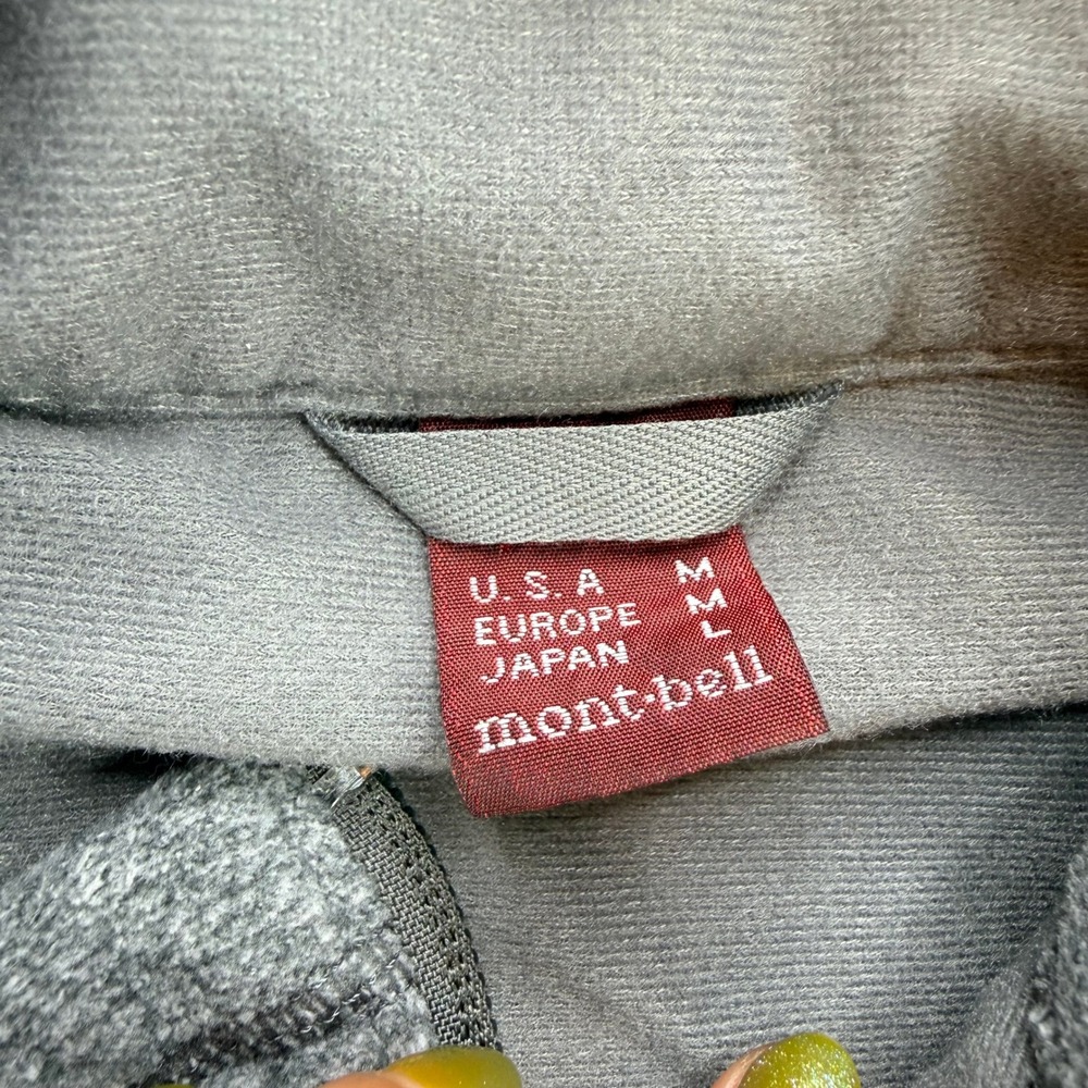 Montbell Melange Gray Full Zip Fleece Jacket Women Medium Outdoor - Picture 13 of 16